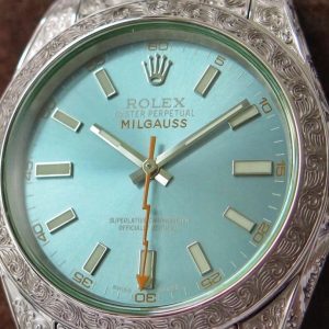 MILGAUSS 40MM STAINLESS STEEL ENGRAVED CASE BLUE DIAL - Image 4