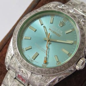 MILGAUSS 40MM STAINLESS STEEL ENGRAVED CASE BLUE DIAL - Image 2