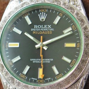 MILGAUSS 40MM STAINLESS STEEL GREEN BLACK ORANGE DIAL - Image 3