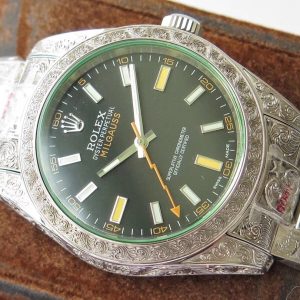 MILGAUSS 40MM STAINLESS STEEL GREEN BLACK ORANGE DIAL - Image 4