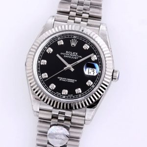 DATEJUST 41MM STAINLESS STEEL DIAMOND NUMERALS