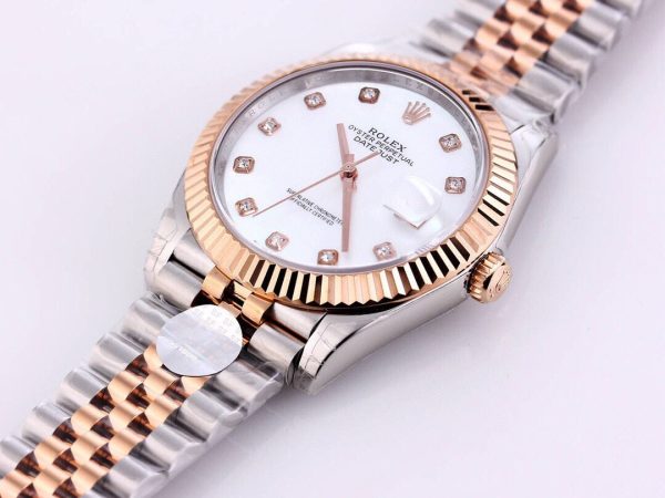 DATEJUST 41MM TWO-TONE WHITE DIAL DIAMOND NUMERAL - Image 2