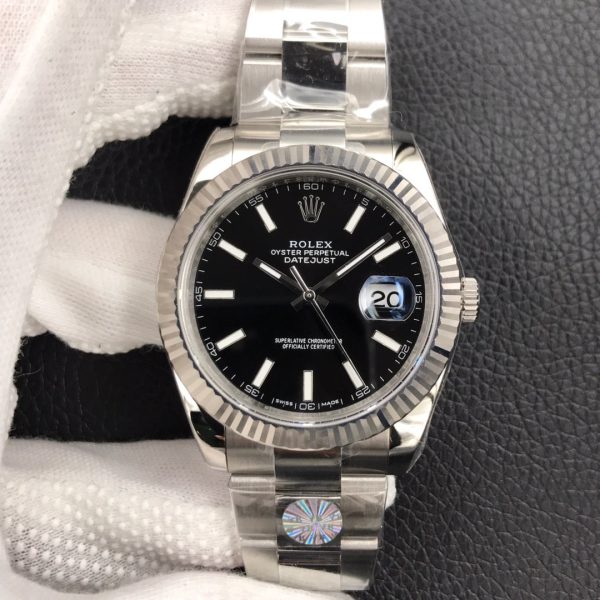 DATEJUST 41MM STAINLESS STEEL BLACK DIAL - Image 3