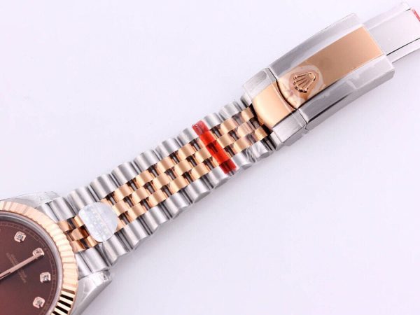 DATEJUST 41 ROSE GOLD STEEL CHOCOLATE DIAMOND DIAL - Image 7