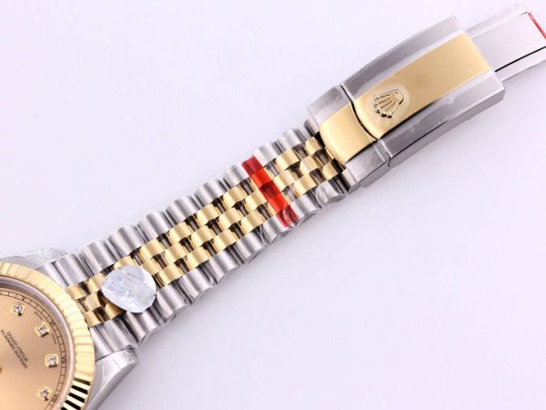 DATEJUST 41 TWO-TONE YELLOW DIAL DIAMOND NUMERALS - Image 6