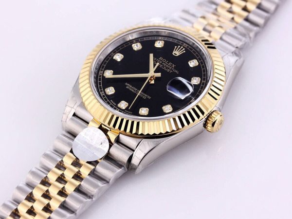 DATEJUST 41 TWO-TONE BLACK DIAL DIAMOND NUMERALS - Image 2