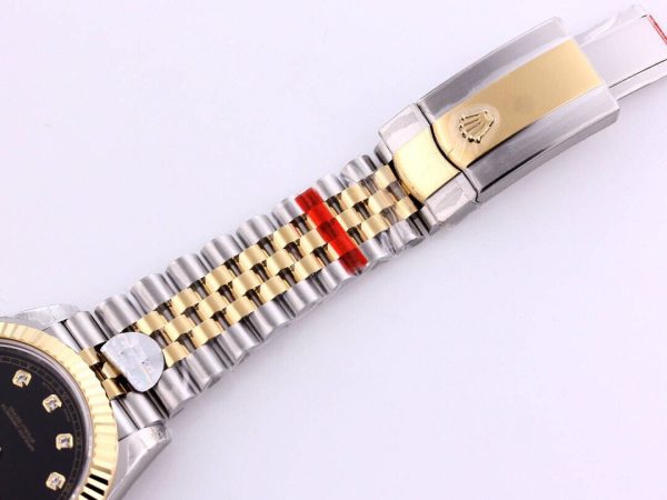 DATEJUST 41 TWO-TONE BLACK DIAL DIAMOND NUMERALS - Image 6