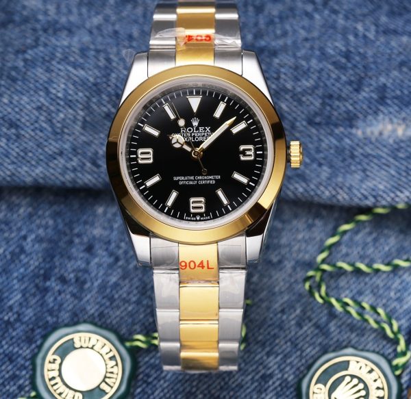 EXPLORER 41MM GOLD STEEL BLACK DIAL - Image 2