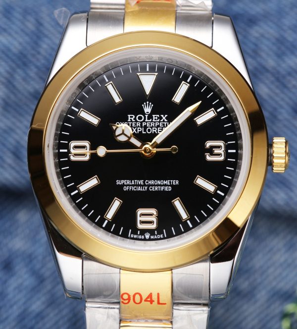 EXPLORER 41MM GOLD STEEL BLACK DIAL - Image 3