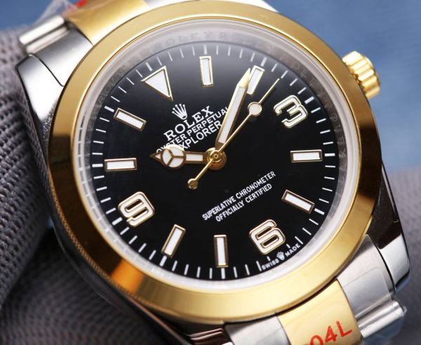 EXPLORER 41MM GOLD STEEL BLACK DIAL - Image 5