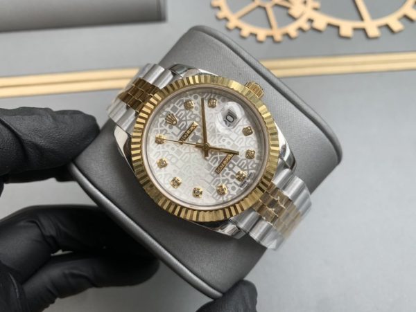 DATEJUST 41 TWO-TONE GREY DIAL DIAMOND NUMERALS - Image 2