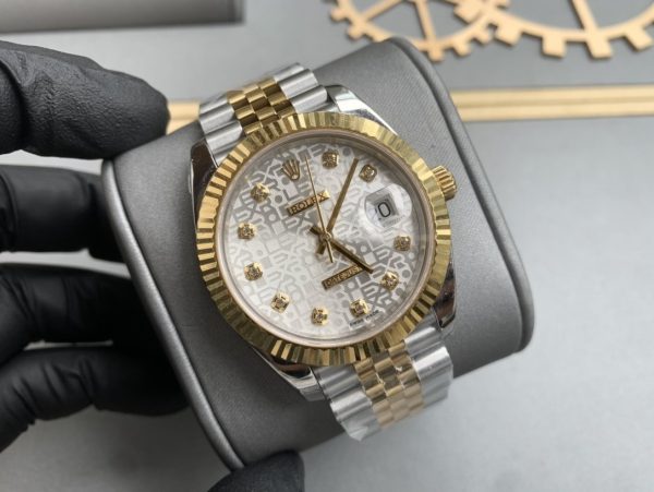 DATEJUST 41 TWO-TONE GREY DIAL DIAMOND NUMERALS - Image 3