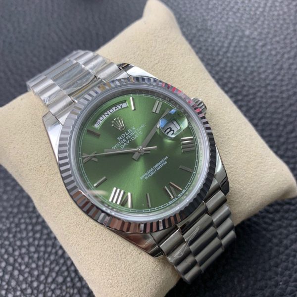 DAY-DATE 41MM STAINLESS STEEL CASE GREEN DIAL - Image 2