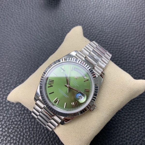 DAY-DATE 41MM STAINLESS STEEL CASE GREEN DIAL - Image 3