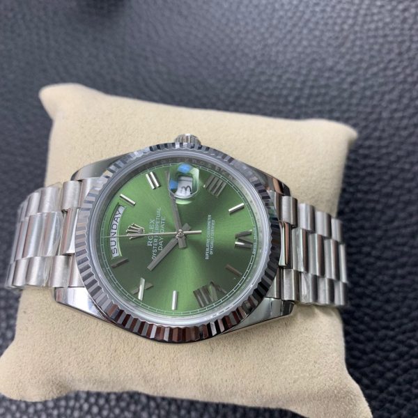 DAY-DATE 41MM STAINLESS STEEL CASE GREEN DIAL - Image 4