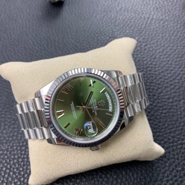 DAY-DATE 41MM STAINLESS STEEL CASE GREEN DIAL - Image 5