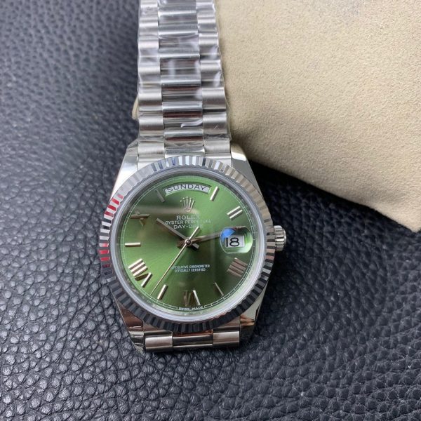 DAY-DATE 41MM STAINLESS STEEL CASE GREEN DIAL - Image 6