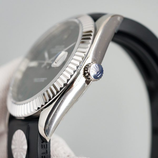 DATEJUST II 41MM STAINLESS STEEL CASE WIMBLEDON DIAL RUBBER STRAP - Image 4