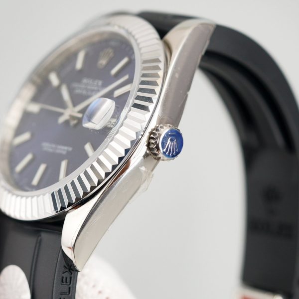 DATEJUST II 41MM STAINLESS STEEL BLUE DIAL RUBBER STRAP - Image 5