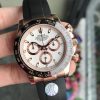 DAYTONA ROSE GOLD CASE 40MM WHITE DIAL RUBBER STRAP - Image 3