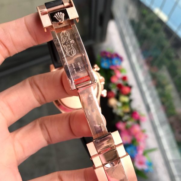 DAYTONA ROSE GOLD CASE 40MM WHITE DIAL RUBBER STRAP - Image 8