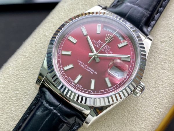 DAY-DATE 41MM STAINLESS STEEL RED DIAL - Image 3