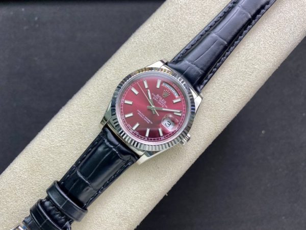 DAY-DATE 41MM STAINLESS STEEL RED DIAL - Image 4