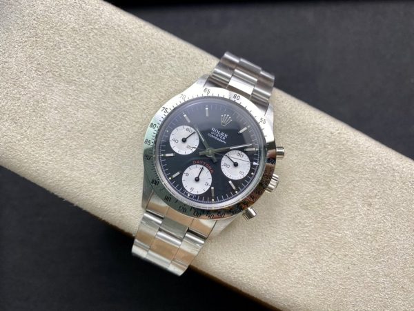DAYTONA 37MM VINTAGE STEEL CASE BLACK DIAL - Image 4