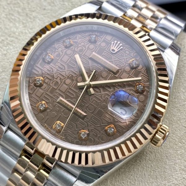 DATEJUST 41 TWO-TONE ROSE GOLD CHOCOLATE DIAL - Image 3