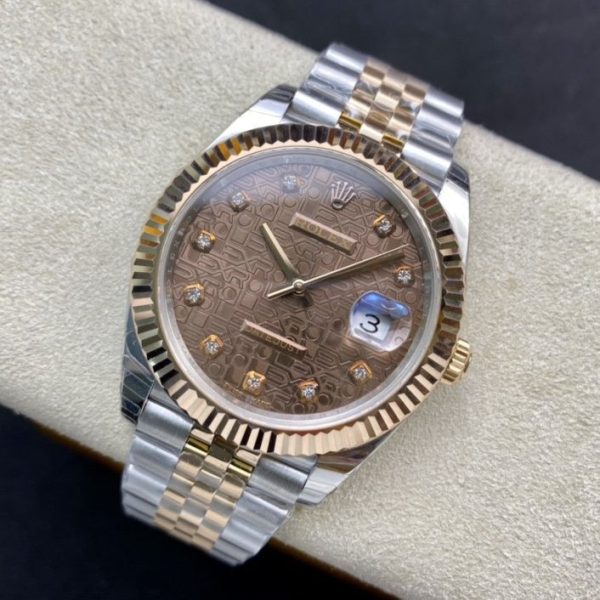 DATEJUST 41 TWO-TONE ROSE GOLD CHOCOLATE DIAL - Image 4