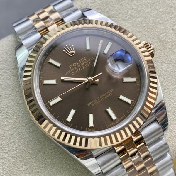 DATEJUST 41 TWO-TONE YELLOW GOLD CHOCOLATE DIAL - Image 2