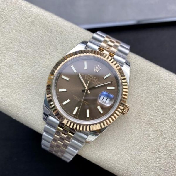 DATEJUST 41 TWO-TONE YELLOW GOLD CHOCOLATE DIAL - Image 4