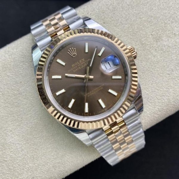 DATEJUST 41 TWO-TONE YELLOW GOLD CHOCOLATE DIAL - Image 5
