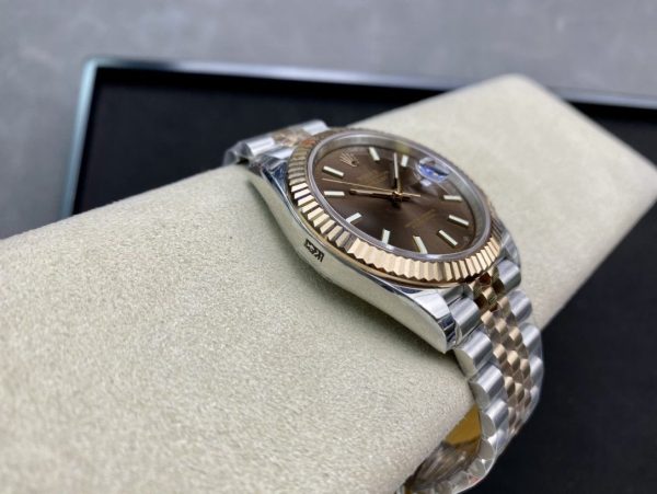 DATEJUST 41 TWO-TONE YELLOW GOLD CHOCOLATE DIAL - Image 6
