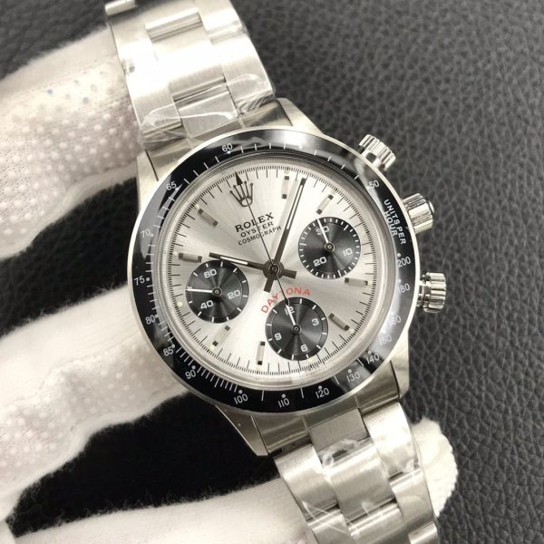 DAYTONA 38MM VINTAGE BLACK BEZEL SILVER DIAL - Image 3