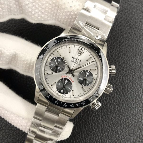 DAYTONA 38MM VINTAGE BLACK BEZEL SILVER DIAL - Image 4