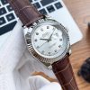 DATEJUST 41 STAINLESS STEEL DIAMOND NUMERALS LEATHER STRAP - Image 2