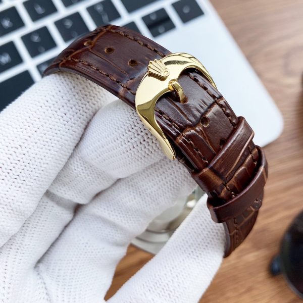 DATEJUST 41 STAINLESS STEEL DIAMOND NUMERALS LEATHER STRAP - Image 9
