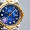 DATEJUST 41MM TWO TONE BLUE DIAL DIAMOND NUMERALS - Image 3