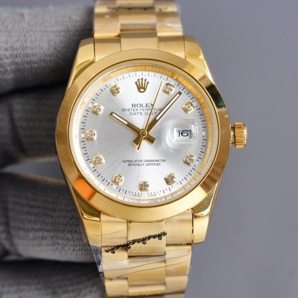 DATEJUST 41MM GOLD SMOOTH BEZEL DIAMOND NUMERALS - Image 2