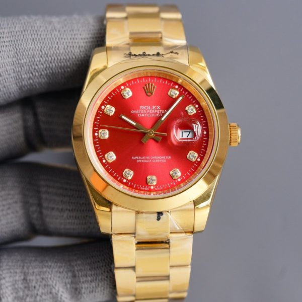DATEJUST 41MM GOLD SMOOTH BEZEL DIAMOND NUMERALS - Image 4
