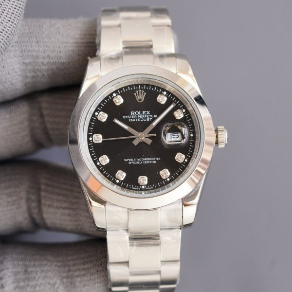 DATEJUST 41MM STEEL SMOOTH BEZEL DIAMOND NUMERALS - Image 2