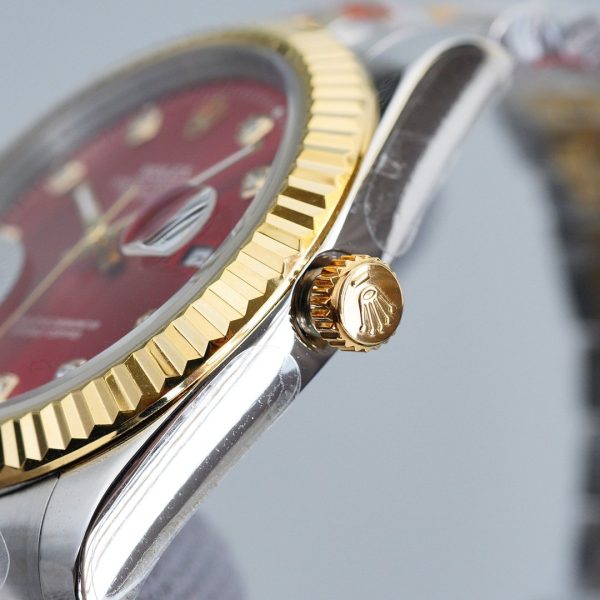 DATEJUST 41MM TWO-TONE RED DIAL JUBILEE BRACELET - Image 5