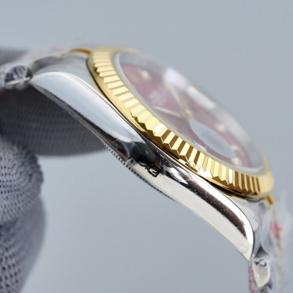 DATEJUST 41MM TWO-TONE RED DIAL JUBILEE BRACELET - Image 6