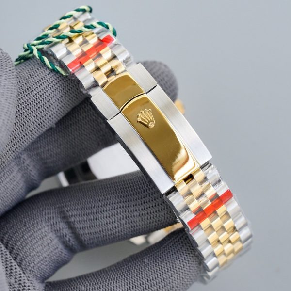 DATEJUST 41MM TWO-TONE RED DIAL JUBILEE BRACELET - Image 7
