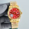 DATEJUST 41MM GOLD RED DIAL JUBILEE BRACELET - Image 2
