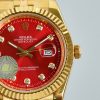 DATEJUST 41MM GOLD RED DIAL JUBILEE BRACELET - Image 3