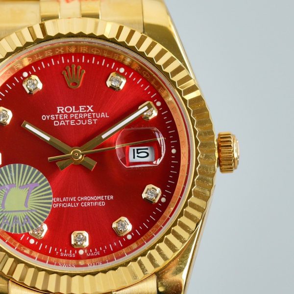 DATEJUST 41MM GOLD RED DIAL JUBILEE BRACELET - Image 3