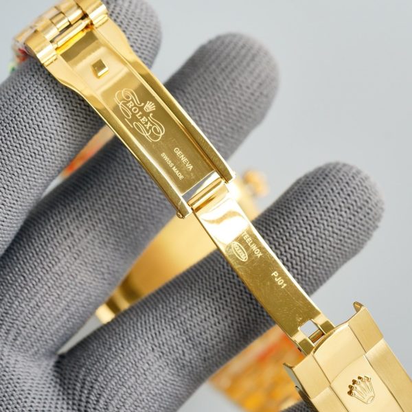DATEJUST 41MM GOLD RED DIAL JUBILEE BRACELET - Image 7