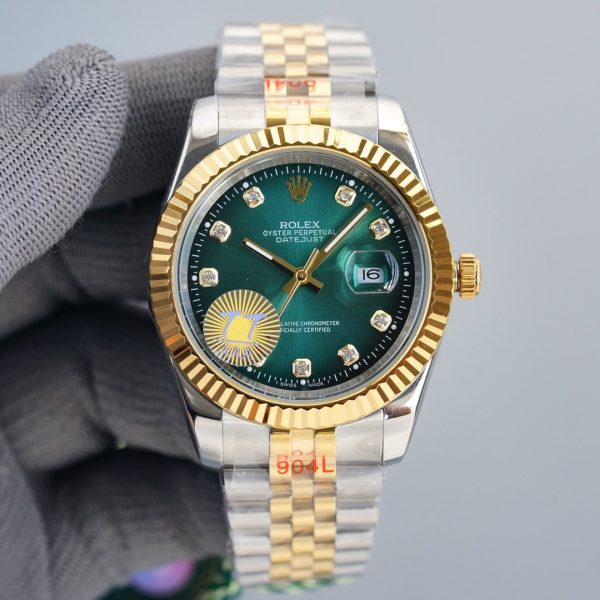 DATEJUST 41MM TWO-TONE GREEN DIAL JUBILEE BRACELET - Image 2